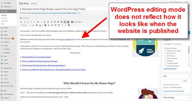 Wix vs WordPress - not drag drop