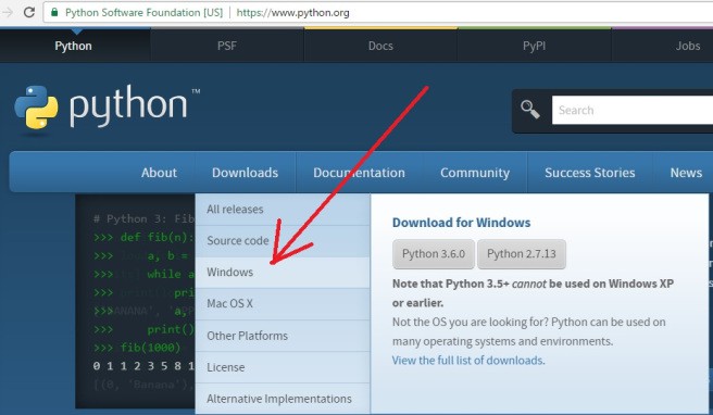 python for windows 7