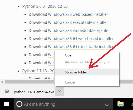 exe file download python